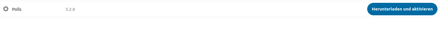 Menu bar with Polls icon