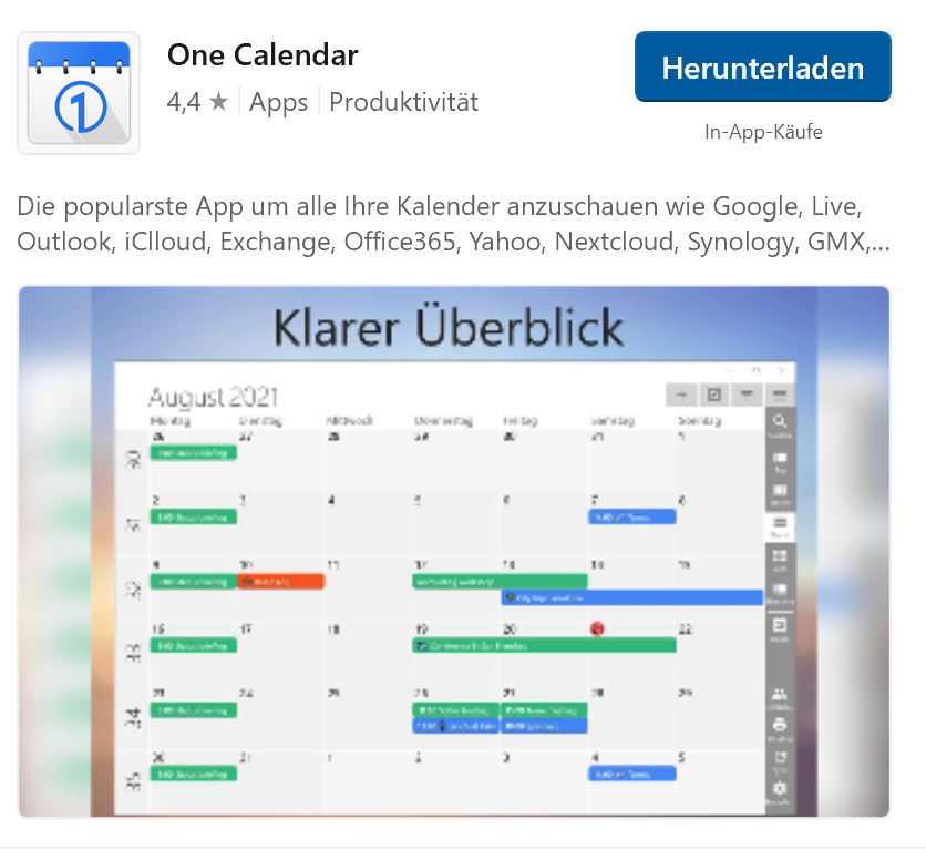 One Calendar herunterladen