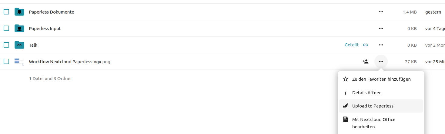 Paperless App in Nextcloud