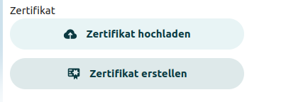 Zertifikat erstellen